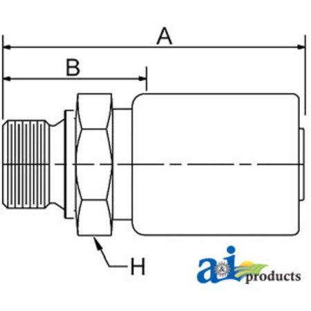 A & I PRODUCTS (HC-M-BSPP) Male BSP Parallel Pipe - Rigid - Straight 3" x1" x1" A-M-BSPP-06-08